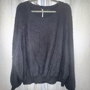 Free People Black Crew Neck Sweater